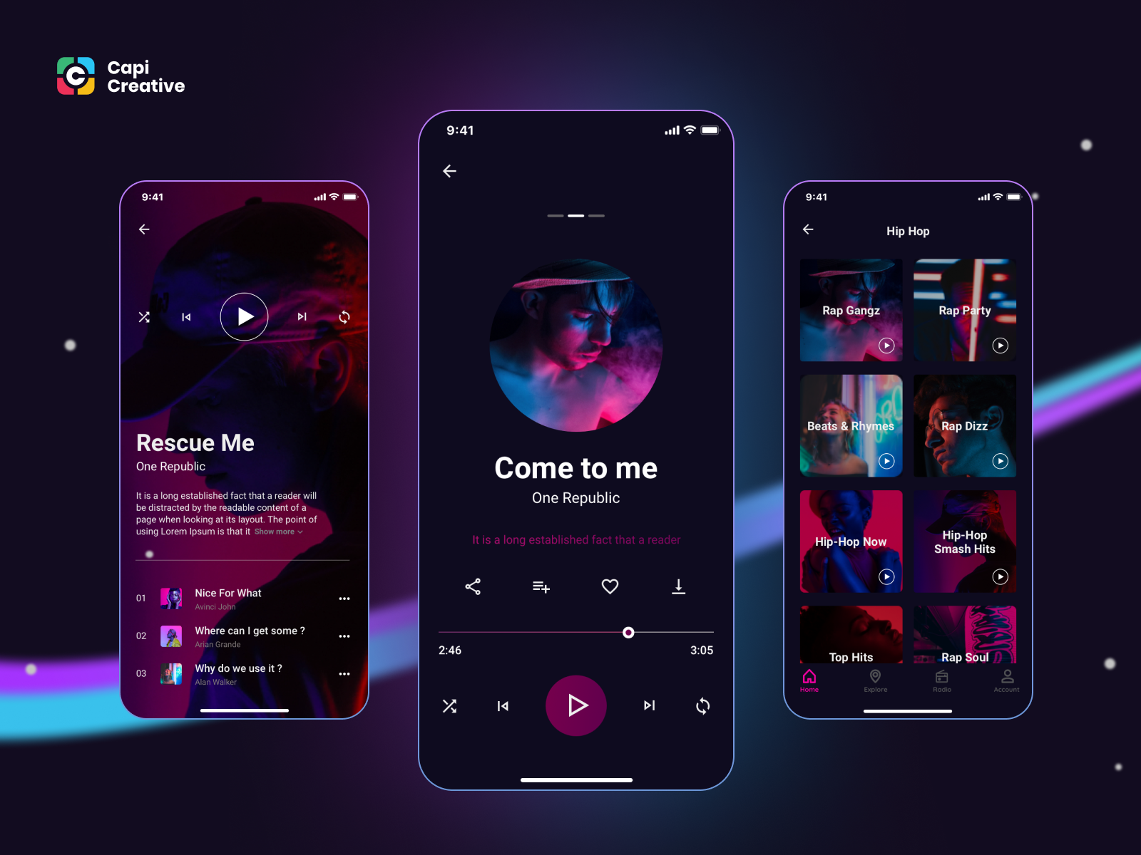 RLING - Amazing Music App UI Kit by Capi Product on Dribbble