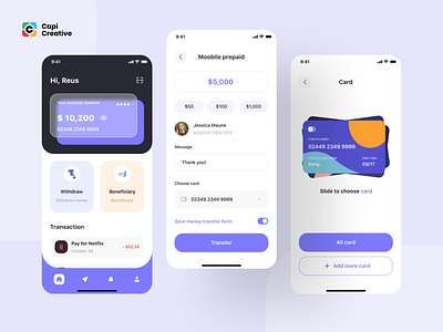 MeeBank - Banking App UI Kit by Capi Creative on Dribbble