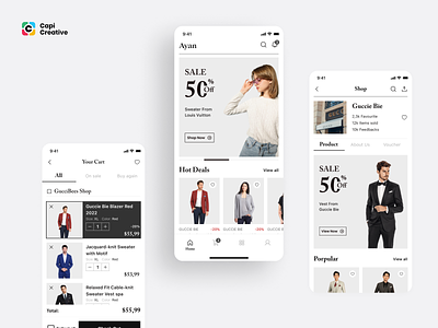 Ayan - Fashion eCommerce App Design app cart design discount ecommerce fashion sale shop ui ux