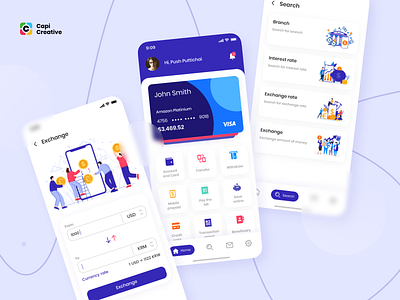 AiriBank - Banking, Finance App UI Kit app banking capi card design exchange finance home mobile ui ui kit wallet