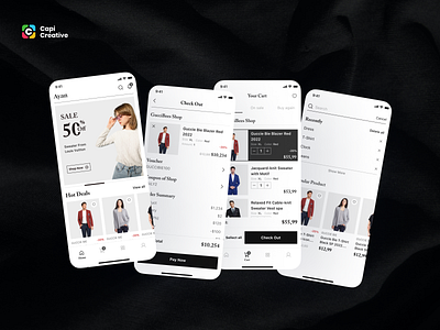 Ayan - Fashion eCommerce App Design app capi cart checkout design ecommerce fashion marketplace minimal mobile search ui ui kit ux