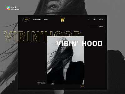 Vib'binHood - Fashion eCommerce Web Design branding capi creative dark mode design ecommerce fashion marketplace mobile shop streetwear ui vibe web web design