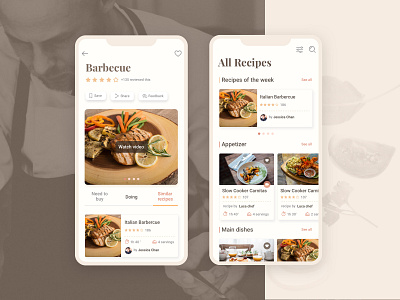 Cacook - Inspired for Cooking and Food app cook cookery design food hoangbin home ios iot kit mobile restaurant typography ui ui kit ux