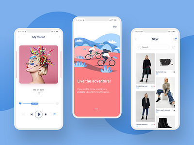 Nove - Fashion Mobile App app blue clean color creative design fashion fashion app hot ios minimal app mobile ui kit