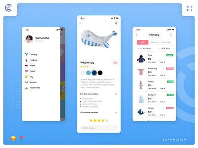 Moby E-commerce App Ui Kit app design baby capi clean ui ecommerce good ui moby ui kit
