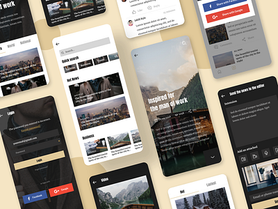 Caily News UI Kit caily capi design mobile news ui ui kit