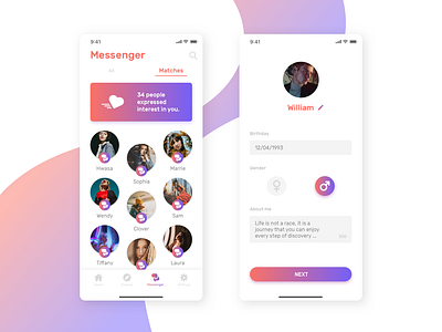 Dalla - Dating Application Mobile Template capi creative dalla datingapp design ios mobile sketch ui kit