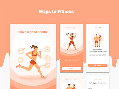 Cafit - Workout Mobile UI Kit Free Download app cafit capi creative design mobile sketch ui kit workout