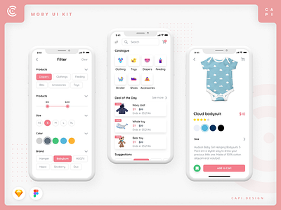 Moby E-commerce Mobile App UI Kit