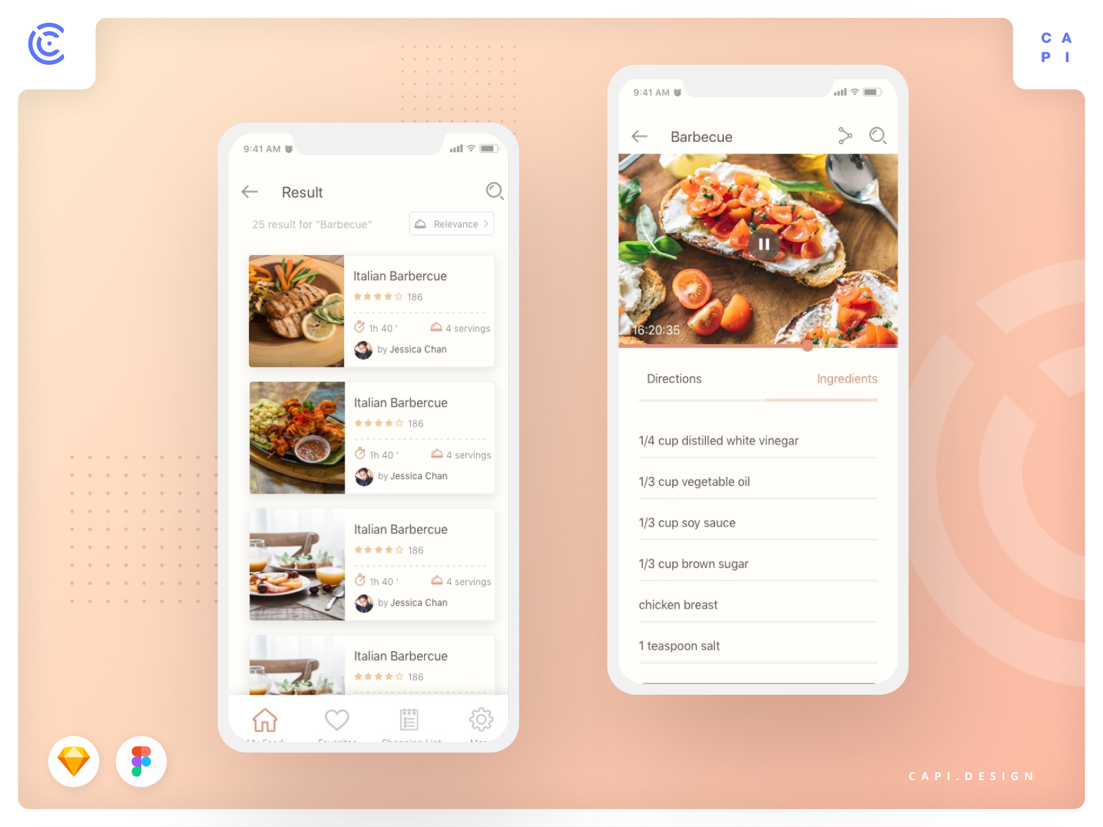 Caco - Cooking Mobile App UI Kit by Capi Product on Dribbble