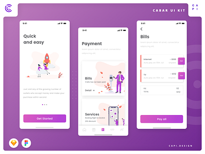 Cen Wallet Mobile App UI Kit app banking app capi cen creative design figma ios mobile money management sketch ui ui kit vector wallet