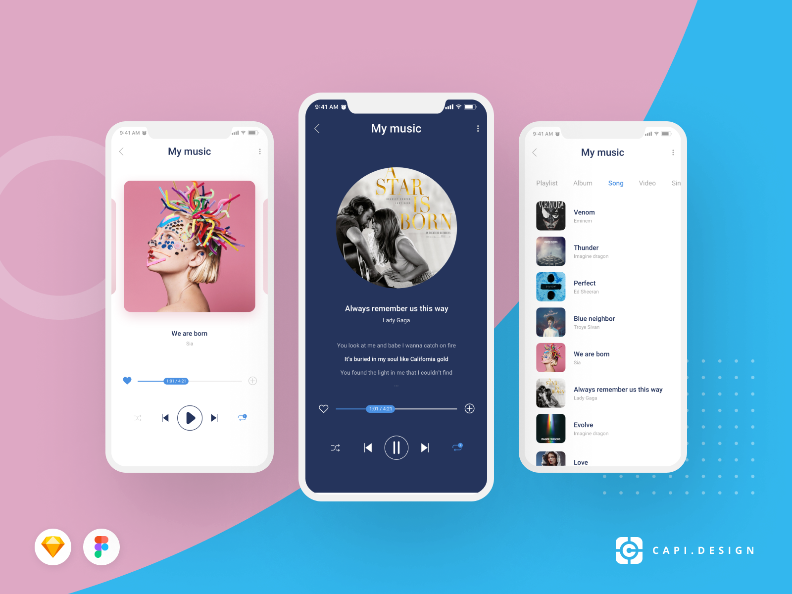 Nove - Music Mobile UI Kit [Sale Off] by Capi Product on Dribbble