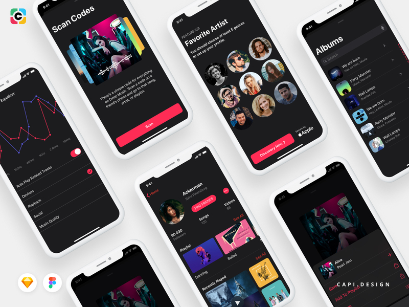 Music App Ios 13 Design Kit By Capi Creative Design On Dribbble