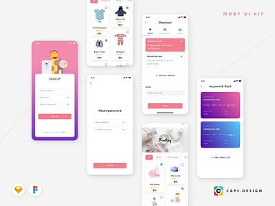 Moby E-commerce Mobile App UI Kit