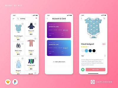 Moby Baby E-commerce Mobile App UI Kit