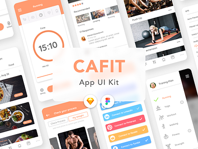 Cafit - Workout Mobile UI Kit Free Download