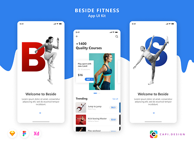 BESIDE Fitness Mobile App UI Kit