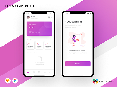 Cen Wallet Mobile App UI Kit