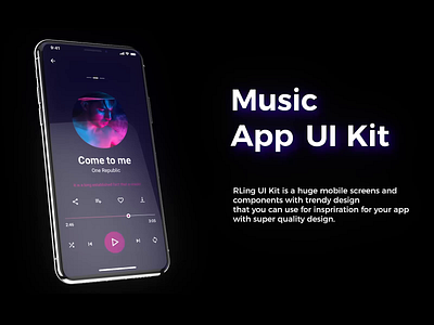 RLING Music App UI Kit Free Download app capi creative design figma ios mobile music app rling sketch ui ui kit vector