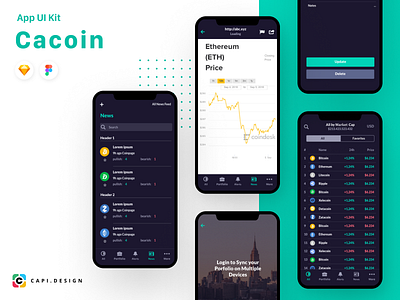 Crypto Market App UI Kit - CaCoin