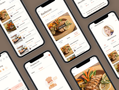 Beautiful Screens in CaCo Cooking UI Kit app app design creative design mobile mobile app ui design ui kit ui ux