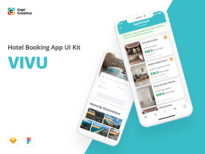 Travel Collection - Vivu Hotel Booking App UI Kit app design creative mobile app mobile app design outsource ui design ui designer ui kit ui ux