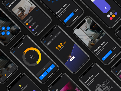 SmartHome iOS UI Kit app screens creative creative design ios app ios13 mobile app mobile app design modern life ui design ui kit ui ux