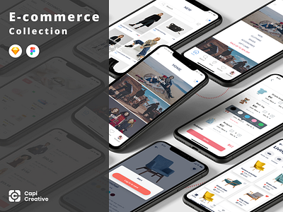 UI Design for E-commerce Apps app app design app development creative design e commerce app figma ios app mobile sketch ui design ui kit ui ux