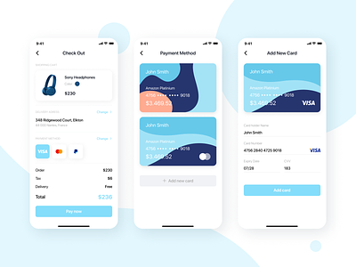 WeeklyUI #02: Payment Credit Card Screens Design