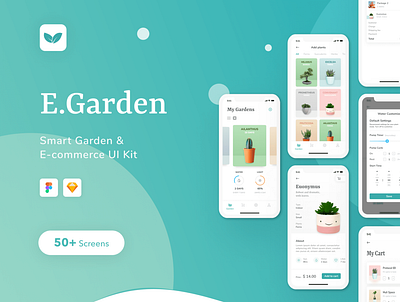 Smart Garden- Mobile UI Kit capi e commerce ui kit figma mobile app design mobile ui kit smart garden ui kit
