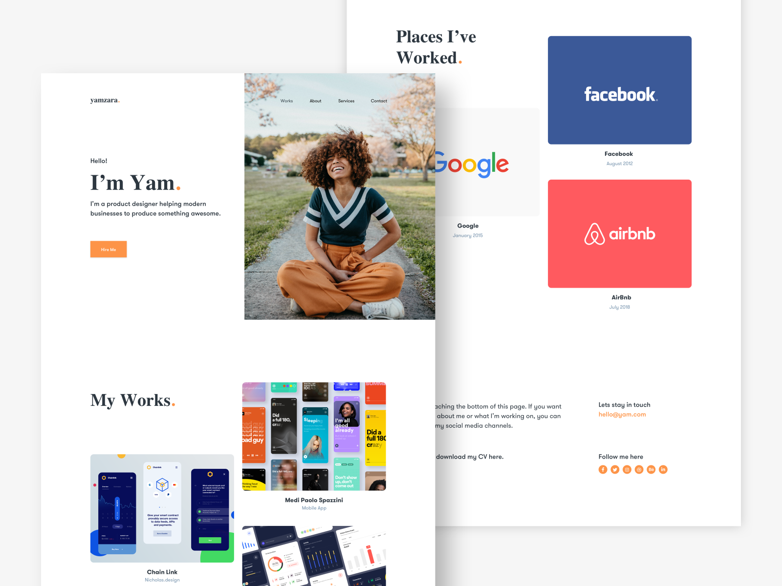 Minimal Portfolio - Product Designer by William Almozara on Dribbble