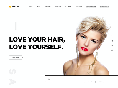 DB Salon - Hair & Makeup 2020trend branding business clean cosmetics hair salon hairstyle landing page design landingpage makeup app marketing minimal startup ui uidesign uidesigner visualdesign webdesign webdesigner website