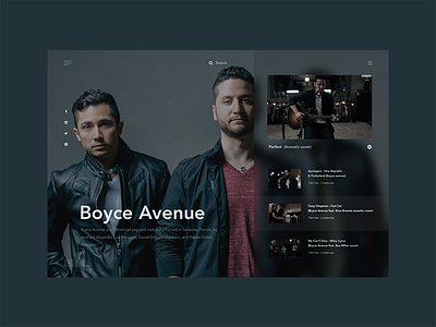 UI Daily - Band theme website.