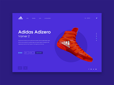 UI Daily - Shoes adidas advertising concept dailyui graphicdesign marketing shoes ui uidesign uidesigner webdesign