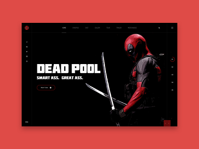 UI Daily - Deadpool deadpool dribbble graphicdesign interaction interface marvel ui uidesigner uiux webdesigner website yamzara