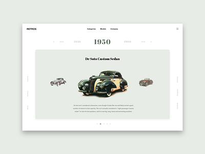 UI Daily - Cars banner cars classic designer graphicdesign landingpage oldcars retro uidesign uidesigner webpage website