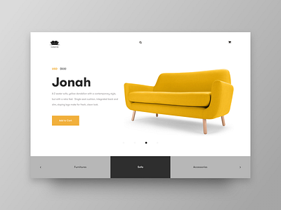 Furniture Landing Page accessories bed design ecommerce furniture heroimage shop sofa uidesign uidesigner webdesign website