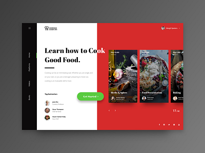 UI Daily - Education & Tutorial application baking chef cooking culinary education food foodapp tutorial ui userinterface website