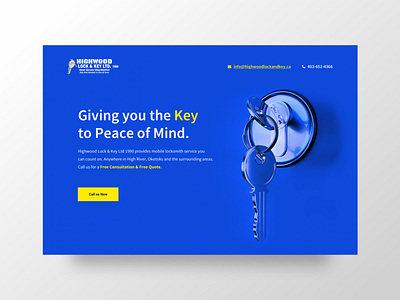 High Wood Lock & Key LTD - Lead / Web page Design. business canada key leadpage locksmith marketing ui uidesigner userinterface webdesign webdesigner website