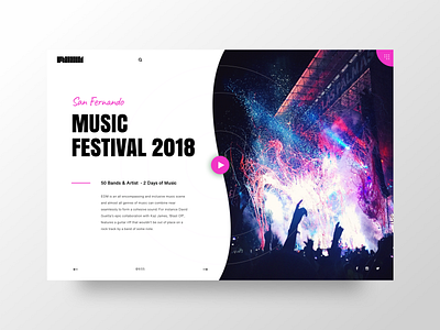 Urban Sound - Electronic Music Concert beat concert design digital edm electronic graphicdesign lights ui uidesign webdesign website
