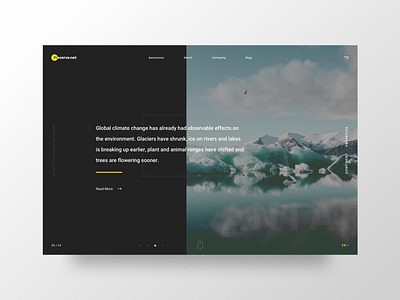 Climate Change & Global Warming awareness climatechange earth globalwarming globe landingpage nature ui ux webdesign webdesigner website