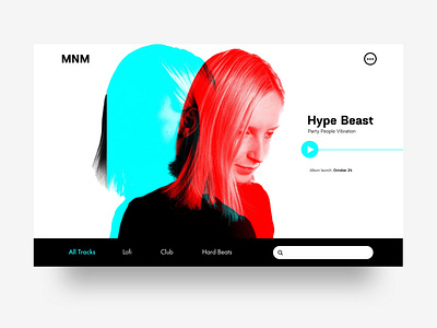 A Landing page design for a DJ or Composers.