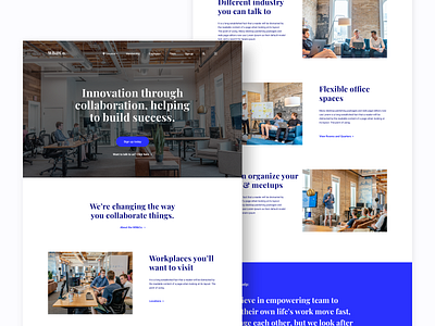 Co-working space Landing page design. by William Almozara on Dribbble