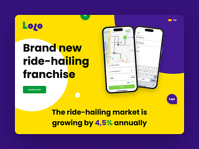 Lolo by One app concept graphic research ride taxi ui ux vector website