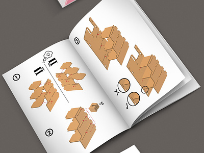 Bunk Bed No Screws Manual 3d branding design graphic design graphics illustration instruction manual ux vector visual design