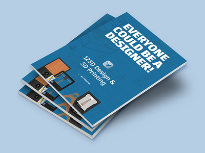 Everyone Could Be a Designer, book cover 123d 3d autodesk book book cover book cover design design graphic design illustration vector visual design