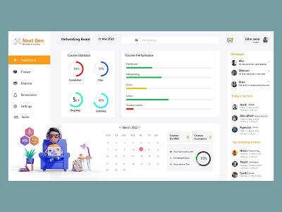 E learning platform app college course dashboard design e learning graphic design logo networking ui ux website