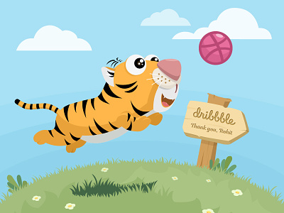 Thanks for invitation, @Rohit ! dribbble invitation tiger