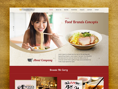 Food Branding Distributor Website