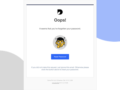 Reset Password HTML email template
